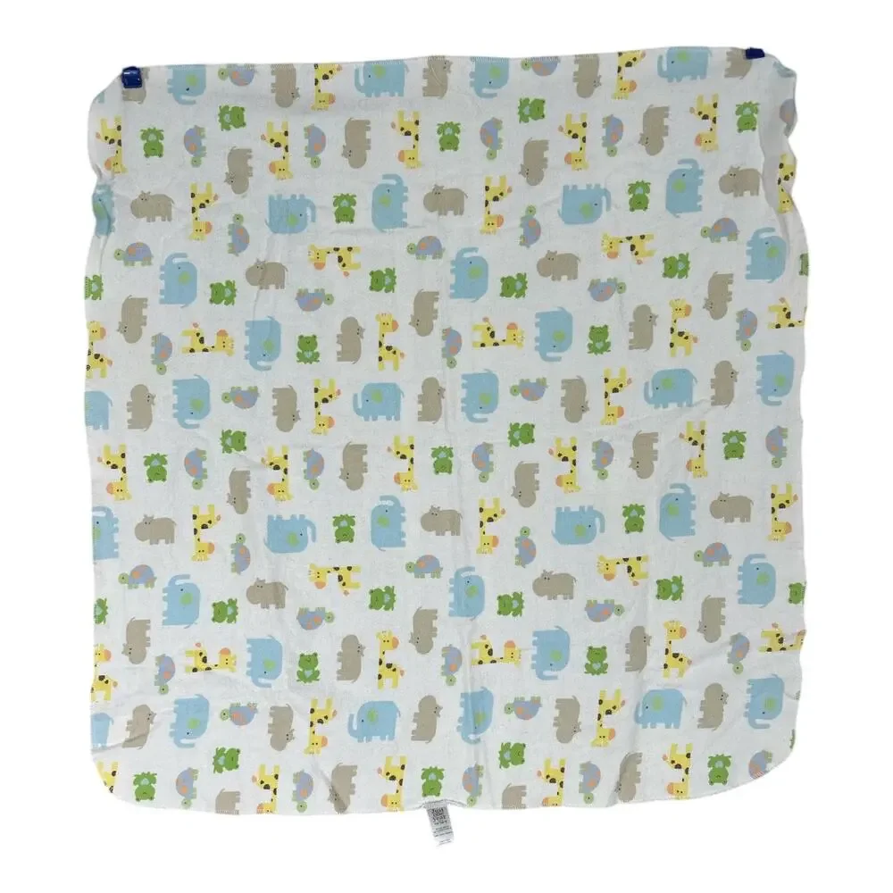 Carter’s Just One Year Animal Flannel Baby Receiving Blanket Giraffe Hippo Frog